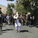 Rally against the Taliban in Kabul, the capital of Afghanistan. Taliban fire to disperse thousands of people, including women.