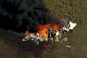 Crashed helicopter- pilot tragically killed